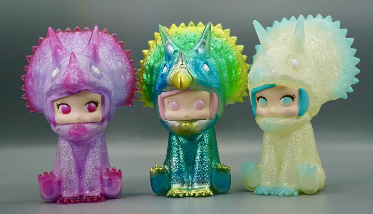 日本玩具製作所　CUTIE トリケラ　プリズムミントカラー　インディーズ　ソフビ X-এ 日本玩具製作所 【100日後にソフビになる】9/22 ソフコン: 