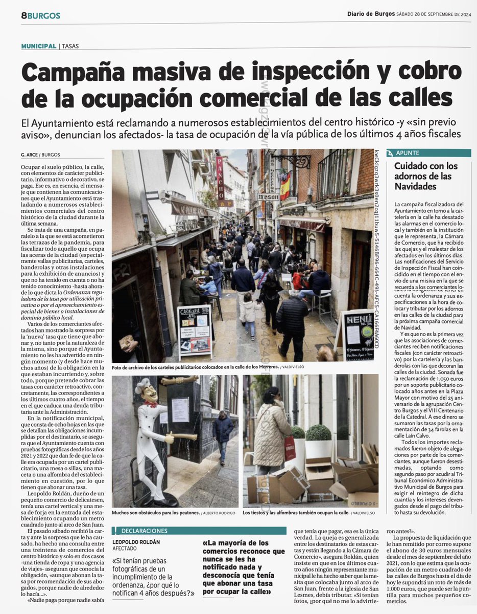 Nueva #Campaña masiva del <a href="/aytoburgos/">Ayuntamiento de Burgos</a>; vamos a hacer el #ComercioInsostenible. 
Lo hacen porque saben que el #comercio de #Burgos nunca va a ocupar las calles. Lloraremos, pagaremos …y cerraremos. Eso es lo que quieren.