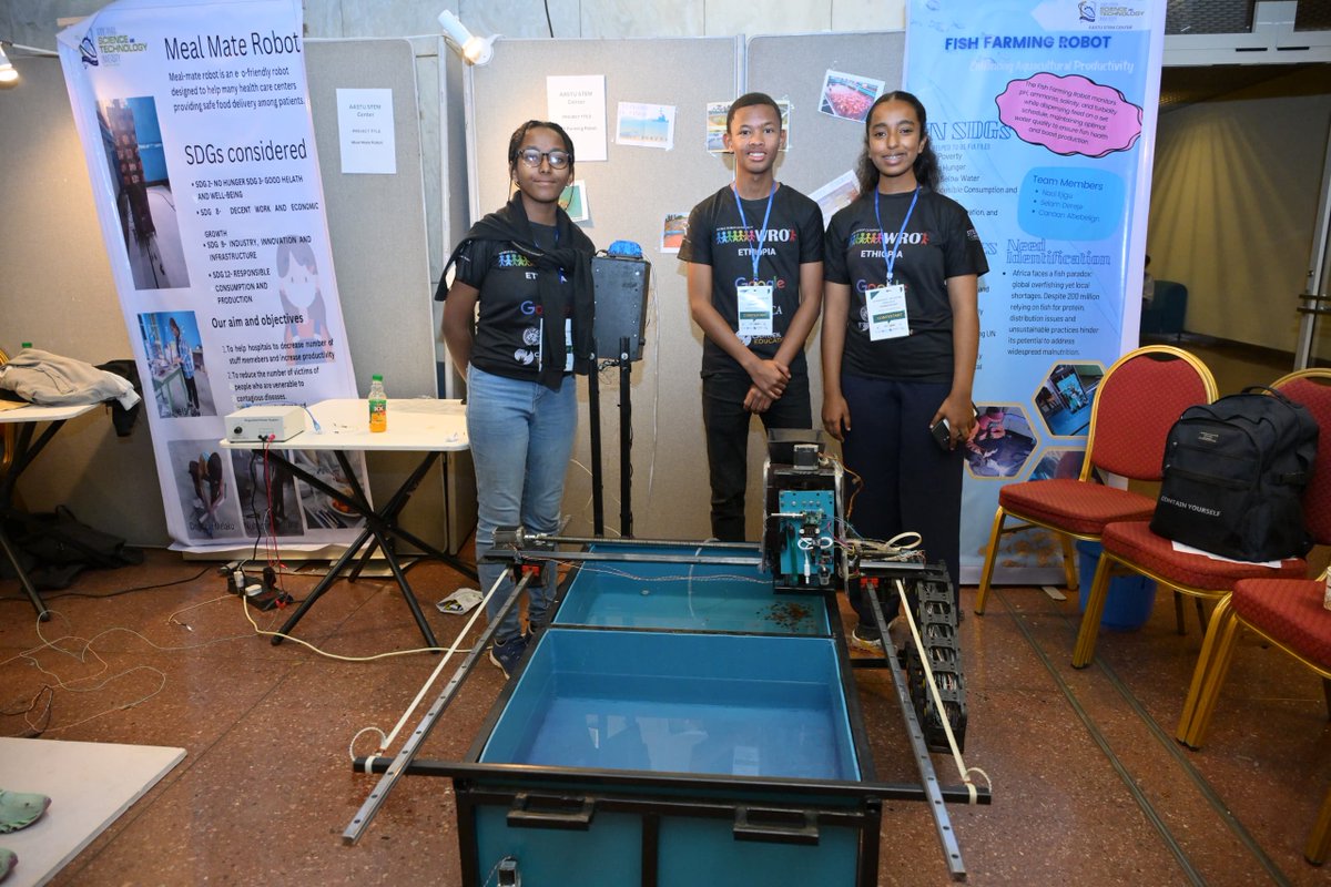 Dite4Africa's tweet photo. 100 finalists 🌟Ethiopia's young robotics stars &amp; innovators gathered for their final pitches! 

14 STEM centers from across #Ethiopia

38 model solutions &amp; pitches!

This year's theme #EarthAllies 🍃challenged them to explore the intersection of robotics, STEM &amp; sustainability. https://t.co/0VOL0zc5vO