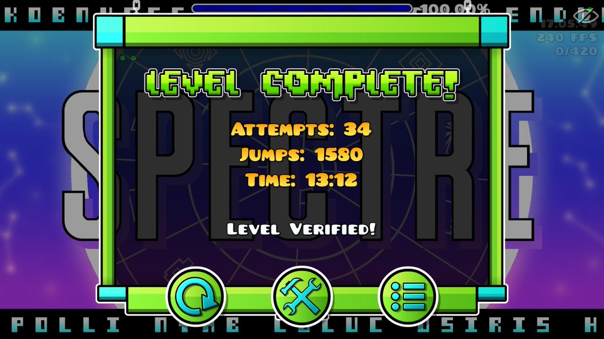 Spectre has finally been verified by <a href="/PersonHuman42/">PersonHuman42</a>. 106,017 attempts, almost 5 years since I began hosting it.
Rate Demon.
ID: 110815379