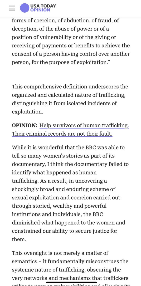 Joanna Brittan (@jebrittan2) on Twitter photo OPINION: BBC's Mohamed Al-Fayed documentary fails to call human trafficking what it is
I copied the Palermo Protocol and sent it <a href="/metpoliceuk/">Metropolitan Police</a> EXPLAINING how I was trafficked
Met KEPT refuting what I was telling them
I KEPT elevating my police complaint v Met
<a href="/AnthonyMangnal1/">Anthony Mangnall</a>š§µ OPINION: BBC's Mohamed Al-Fayed documentary fails to call human trafficking what it is
I copied the Palermo Protocol and sent it <a href="/metpoliceuk/">Metropolitan Police</a> EXPLAINING how I was trafficked
Met KEPT refuting what I was telling them
I KEPT elevating my police complaint v Met
<a href="/AnthonyMangnal1/">Anthony Mangnall</a>š§µ