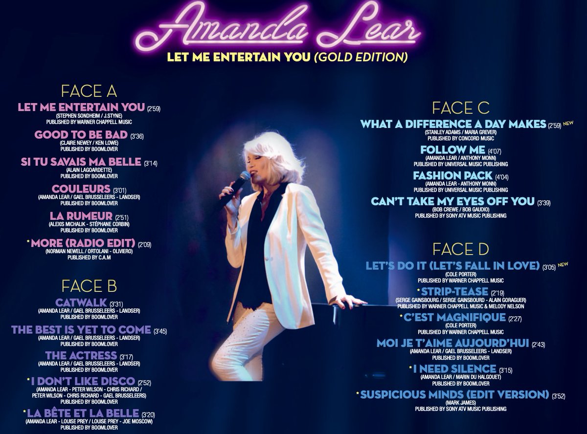LET ME ENTERTAIN YOU (Gold Edition)
Double Vinyl. 11 Oct 2024
amandalear.lnk.to/AmazonLetmeent…