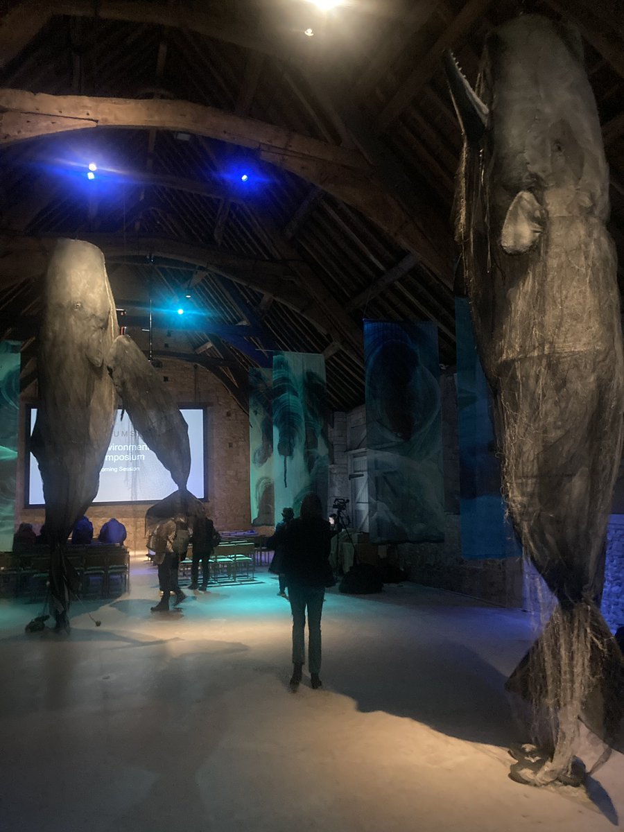 At <a href="/messumswest/">Messums West</a> for the #OhIsForOcean sci-art conference- the perfect venue to discuss the overlap between ocean science, conservation &amp; art!
Check out those sperm whale sculptures by Tessa Fraser Campbell 🐳