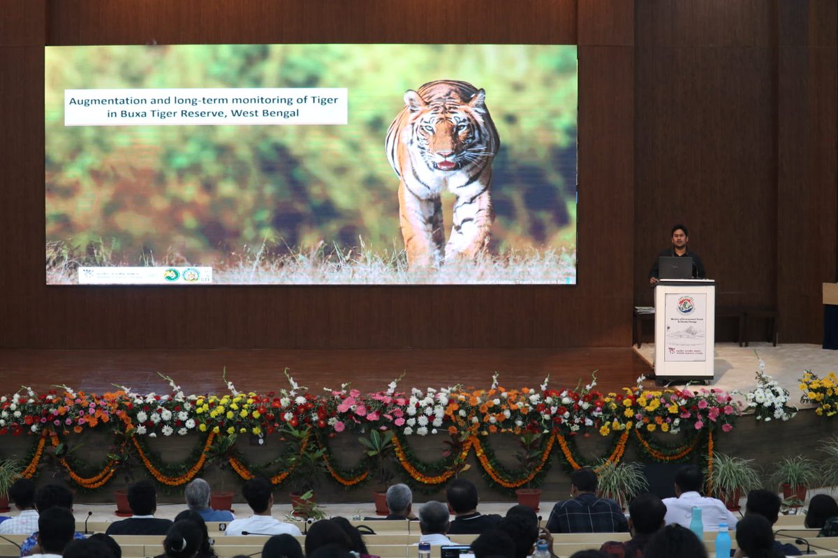 Mr Shekhar Sarkar (<a href="/shekhar_1708/">Shekhar Sarkar</a>) shared insights on the current status of carnivores, prey, habitat, and people in Buxa Tiger Reserve, West Bengal, highlighting key findings for tiger recovery efforts. <a href="/moefcc/">MoEF&CC</a>, <a href="/vrtiwari1/">Virendra Tiwari</a>, <a href="/ntca_india/">National Tiger Conservation Authority</a>, <a href="/ForestDeptWB/">West Bengal Forest Department</a>, <a href="/WbfdSocial/">West Bengal Forest Department</a>, <a href="/kramesh95/">Ramesh Krishnamurthy</a>,