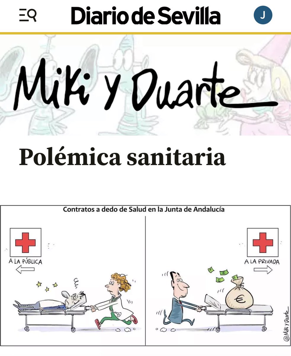 PsoeAlbaida's tweet photo. Una viñeta que refleja la situación de la sanidad pública en la Andalucía de @ppandaluz y @JuanMa_Moreno https://t.co/3a9cU8iBwQ