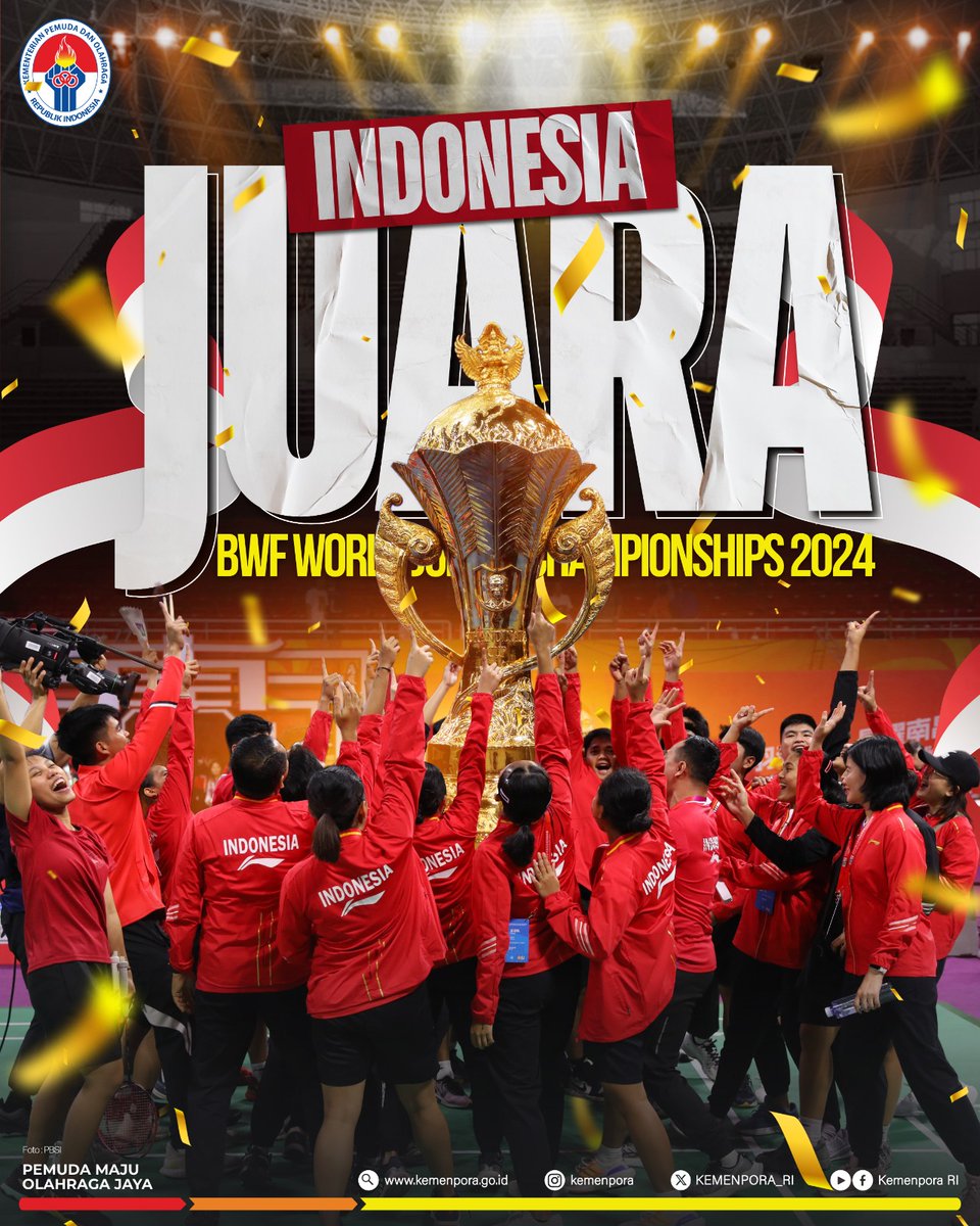 🇮🇩 INDONESIA JUARA SUHANDINATA CUP 2024.
SELAMAT JUNIORS!

#WJC2024