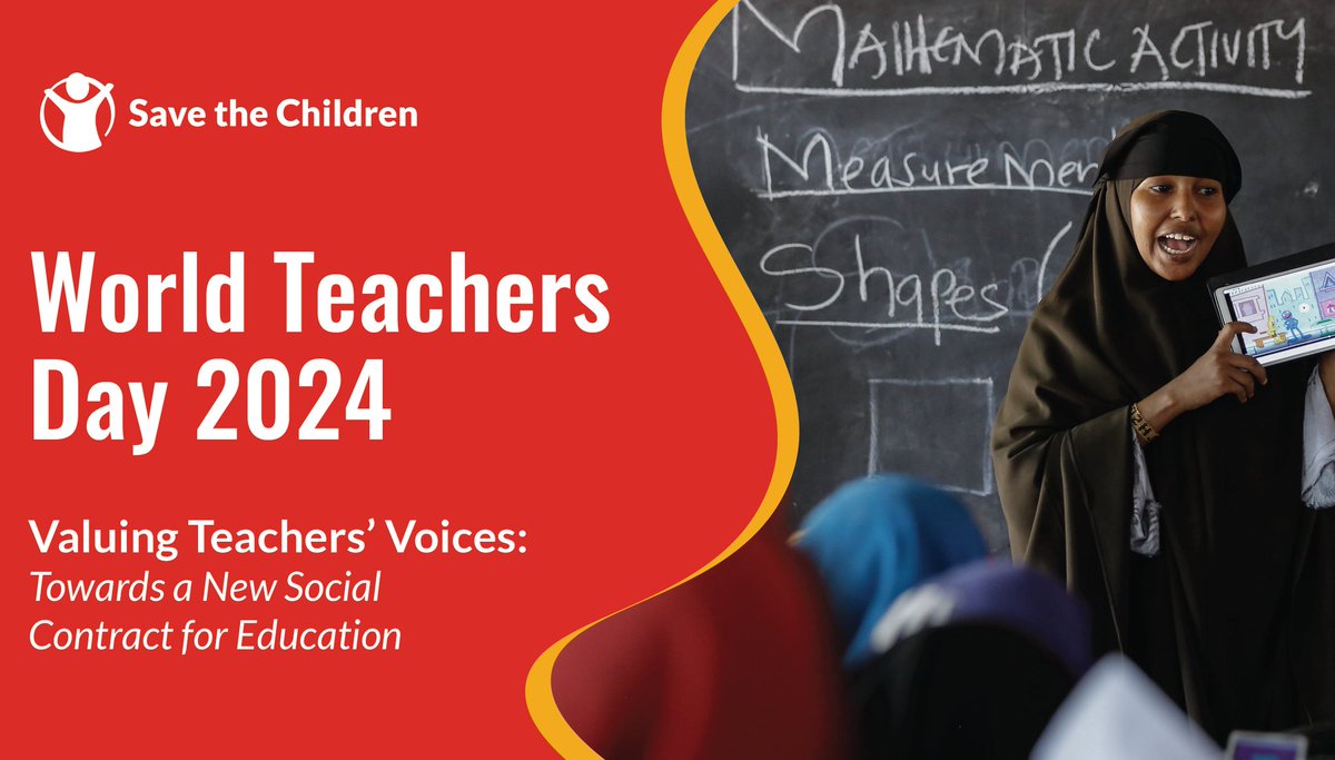 SaveChildren_KE's tweet image. Happy #WorldTeachersDay! 📚

Today, we celebrate teachers everywhere for their dedication, passion, and the incredible impact they make in children's lives. Their voices often go unheard, and their tireless efforts unnoticed—but not today! 🙌 

Let’s stand together to amplify…