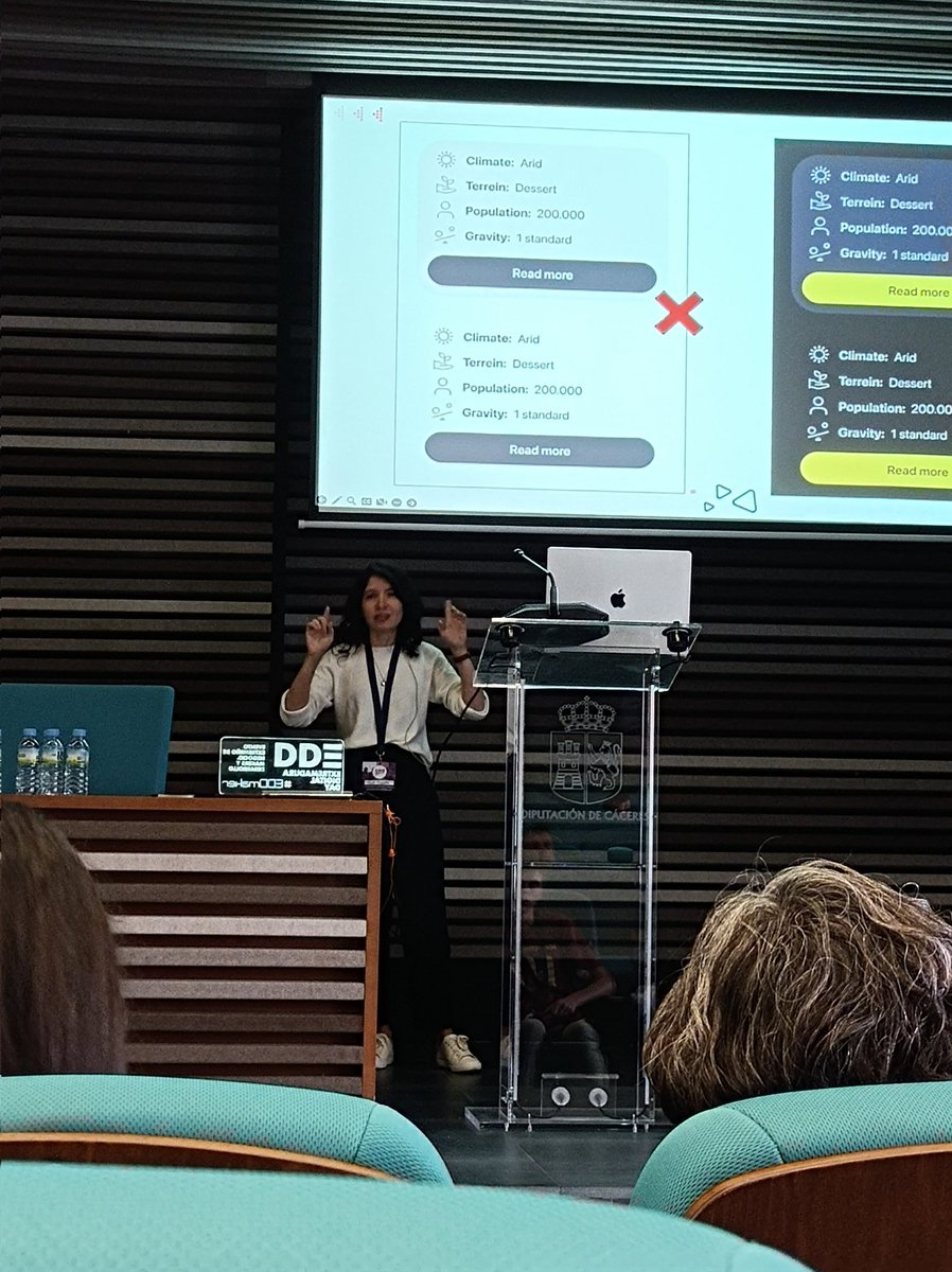 La importancia de la #accesibilidad en el mundo Digital, disfrutando de la charla de <a href="/hyaiHT/">HT</a>  y <a href="/PilarGarciaDev/">Pilar</a>  en el #EDD24 <a href="/extredigitalday/">Extremadura Digital Day</a> "Venciendo el mito de la accesibilidad, creando una app sin barreras"🔨
Pequeñas cosas que hacen realidad la #inclusion 🥰
#Worldline