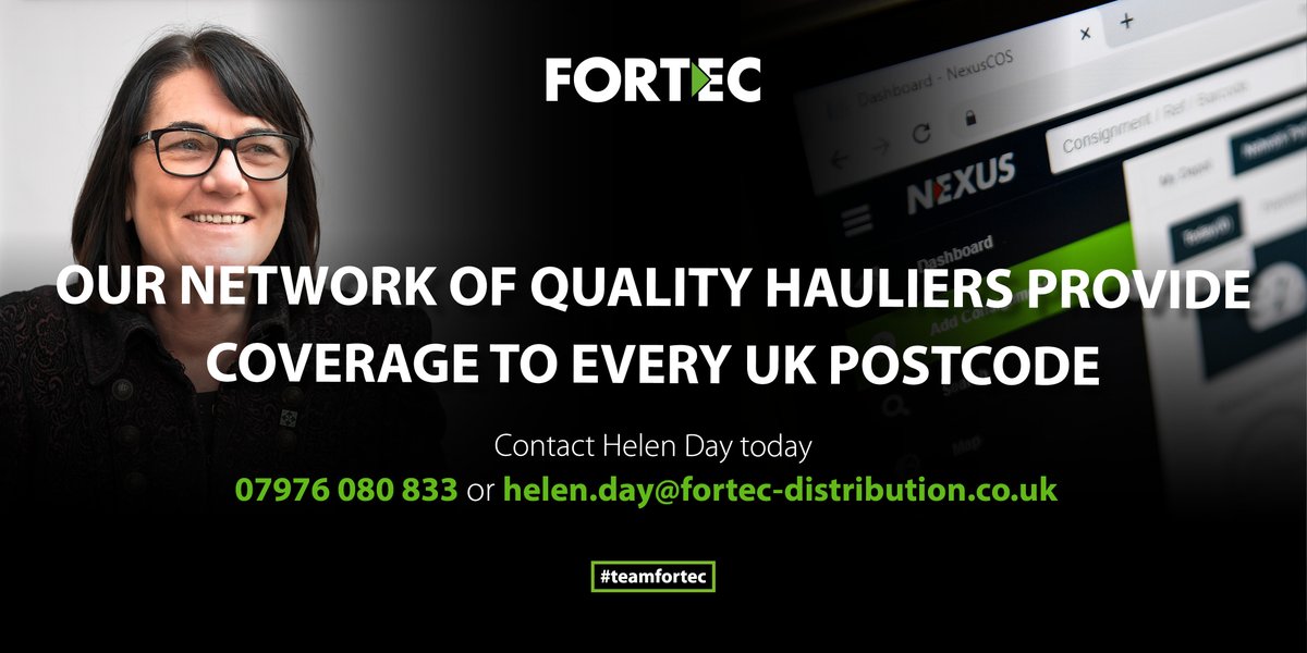 Situated in the Golden Triangle of Logistics, Fortec is proud to provide efficient and reliable distribution services to our customers, with full UK coverage and strong international partnerships.   

Want to find out more? Get in touch with Helen today. #teamfortec
