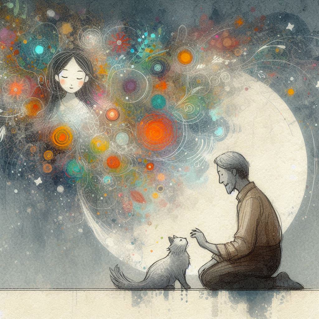 deep pressure (@deeppressureart) on Twitter photo Happy Saturday, Gm🌼
My Daughter's Eighth Fantasy Piece #magic4 "The Man and the Moon's Colors" His relationship with the cat and the old man next door to our deceased.
1/1 Edition 
15  #Tezos
#digitalart #NFT #cats #girl #objkt #tezosart Happy Saturday, Gm🌼
My Daughter's Eighth Fantasy Piece #magic4 "The Man and the Moon's Colors" His relationship with the cat and the old man next door to our deceased.
1/1 Edition 
15  #Tezos
#digitalart #NFT #cats #girl #objkt #tezosart