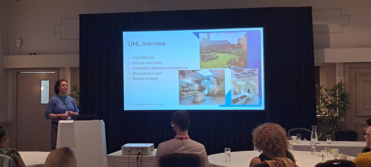 SCoRMembers's tweet photo. In one of three breakout sessions at #ARC2024, University Hospital Leicester's head of radiotherapy Suzanne Jordan discusses the importance of "caring for our professionals" and ensuring wellbeing underpins service delivery. https://t.co/lOgcyrGsVz