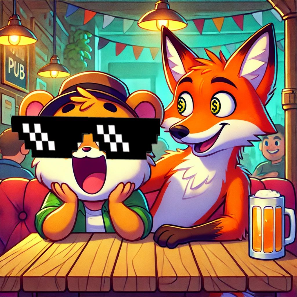 🐹✨ HODLHamster just spotted something exciting in the corner of the pub! His mood has completely turned around, thanks to his good friend <a href="/FOMO_Fox/">FOMOFox</a>. 🦊💪

#IOTA #IOTAEVM

🧵 1/2