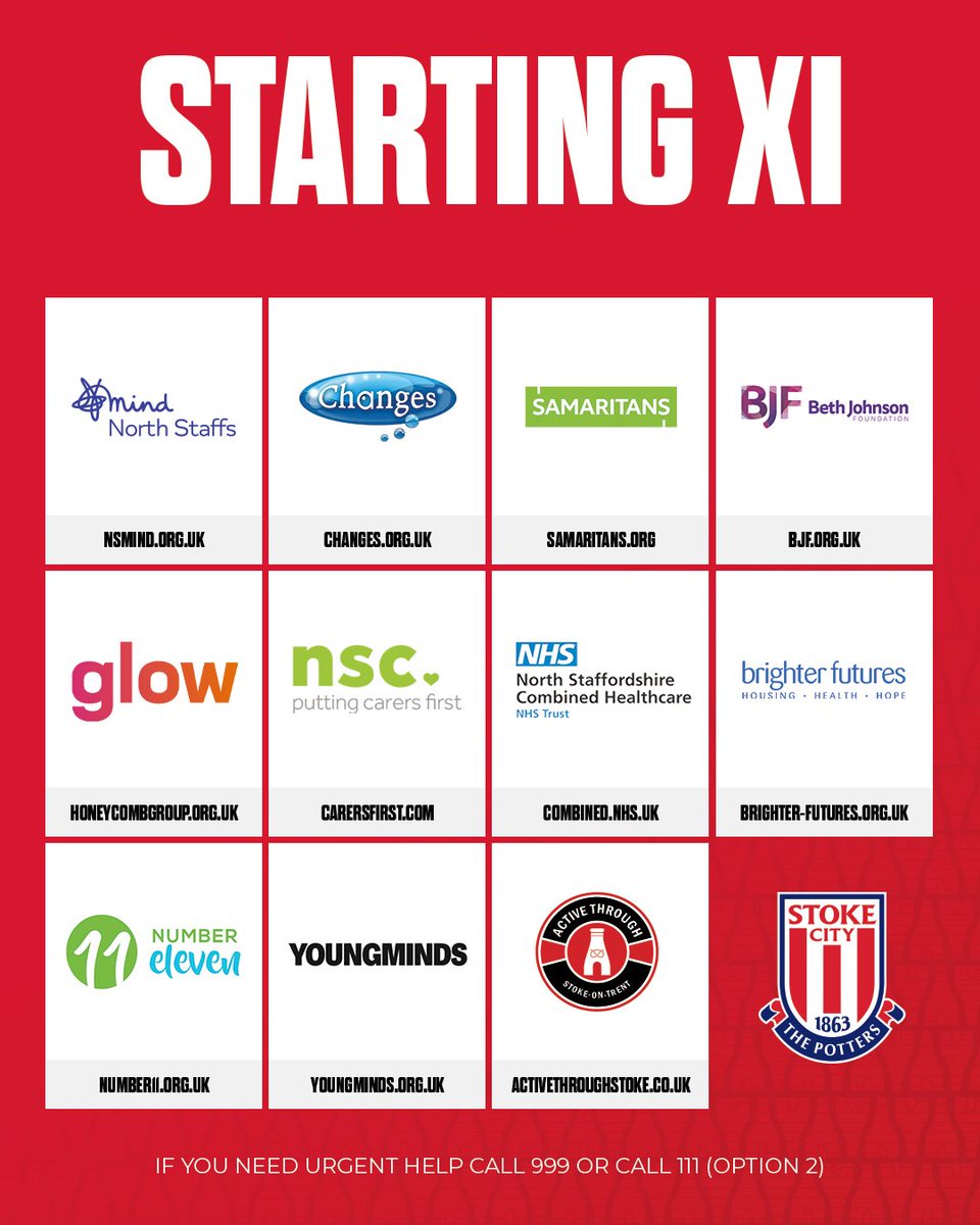 You are not alone.

Support is available here in Stoke-on-Trent and Staffordshire today, and every day.

<a href="/NorthStaffsMind/">North Staffs Mind</a> | <a href="/ChangesHW/">Changes Health and Wellbeing</a> | <a href="/samaritans/">Samaritans</a> | <a href="/BethJohn64/">Beth Johnson Fndn</a> | <a href="/honeycombgrp/">Honeycomb Group</a> | <a href="/NSCarers/">North Staffs Carers</a> | <a href="/CombinedNHS/">CombinedNHS</a> | <a href="/BFuturesHA/">Brighter Futures</a> | <a href="/Number11Burslem/">Number 11</a> | <a href="/YoungMindsUK/">YoungMinds</a>