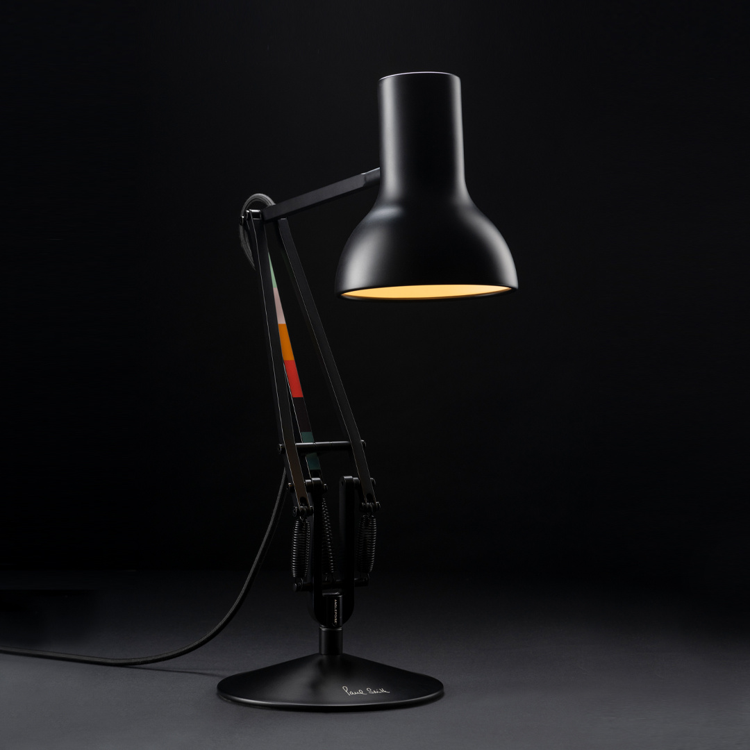 anglepoise's tweet photo. Paul Smiths Signature Stripe against the all black Type 75. Integrated shade switch, black finish fittings and springs with fabric covered flex.
#anglepoise #paulsmith #desklamp #lamp #lighting #stripe #allblack #colourdrench #weekendtime #weekend #weekends https://t.co/dJTMaLRR1L