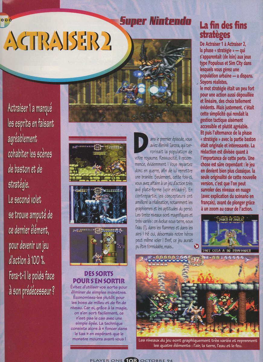 AllmightoFranky's tweet photo. On poursuit avec de la #SuperNintendo,les tests de #Actraiser2,moins bon que le premier.... et du Hockey avec #BrettHullHockey!! 2/5 https://t.co/DTVu2pkdEd