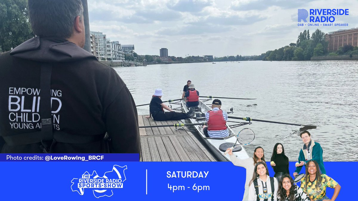 ThisisRiverside's tweet photo. 🎙️ TODAY on the Sports Show

🚣 Our Sports Editor @itsandreeag chats to @LoveRowing_BRCF Director REBECCA GIBSON about their programmes &amp; initiatives, including an exciting project with @FulhamReachBC

⚽🏈🎾👟 and the latest #SWLondon sports news

📻 Tune in 4-6pm https://t.co/t5bPXdhvif