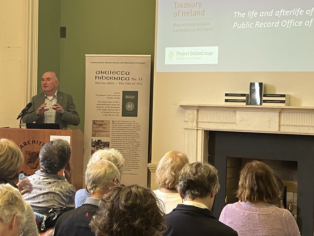 ⁦Dr Ciarán Wallace of ⁦@VirtualTreasury⁩ talking about how records can be lost outside of catastrophic events