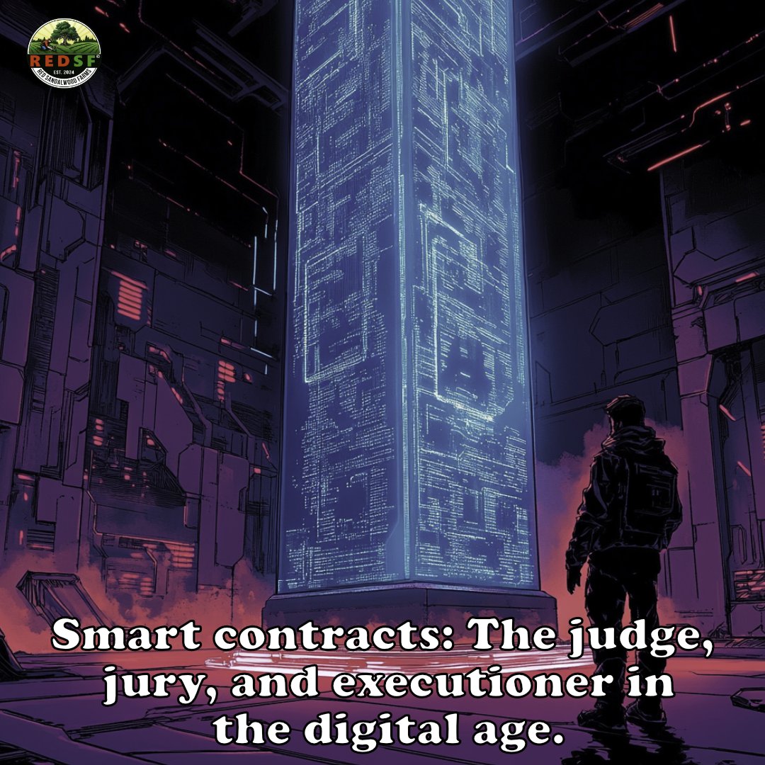 REDSF_X's tweet photo. Smart contracts: The judge, jury, and executioner in the digital age. โ๏ธ๐ In #REDSF, the rules are coded for your success.
#REDSF #SmartContracts #BlockchainFarming #AutomatedFuture #AI https://t.co/Ao72XPg0nI