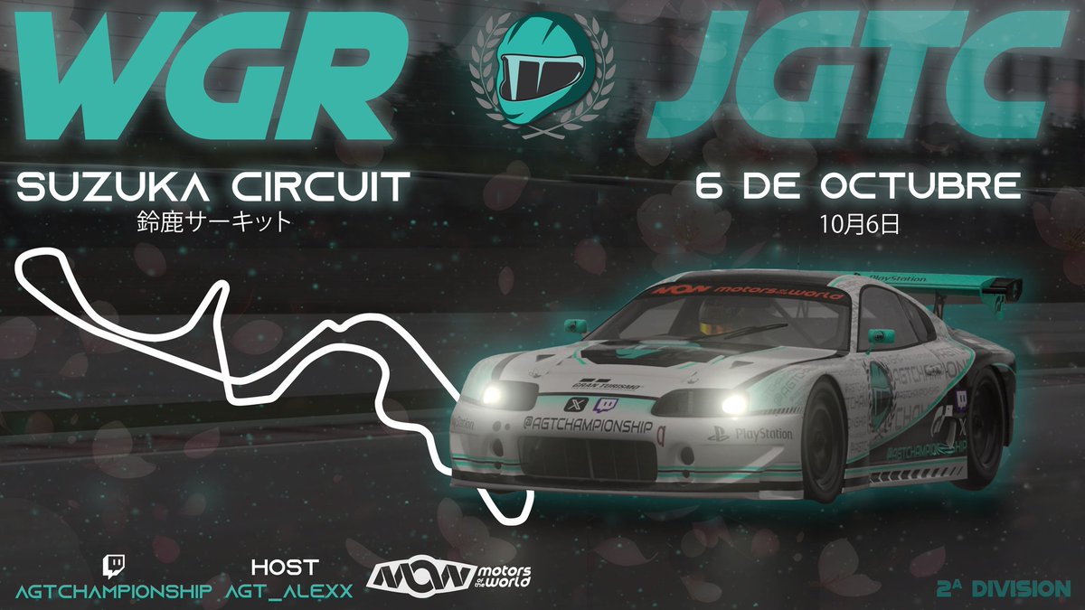 🏁Mañana es día se carrera🏁

Domingo, 6 de octubre
🕥 21:30
👤 Host: Birdman47_ <a href="/PBirdmann/">Birdman47</a>
🗣 Casters: AGT_Kenzaburo <a href="/Kenzaburo_GT/">Juanjo Gianna</a> y Birdman47_ <a href="/PBirdmann/">Birdman47</a>
➡️ Patrocinador: <a href="/MotorsWorld/">mow.club</a>
🖥 Twitch:AGTCHAMPIONSHIP
🏆WGR-Edición jGTC 2° División

Que mejor para terminar la semana?🙈