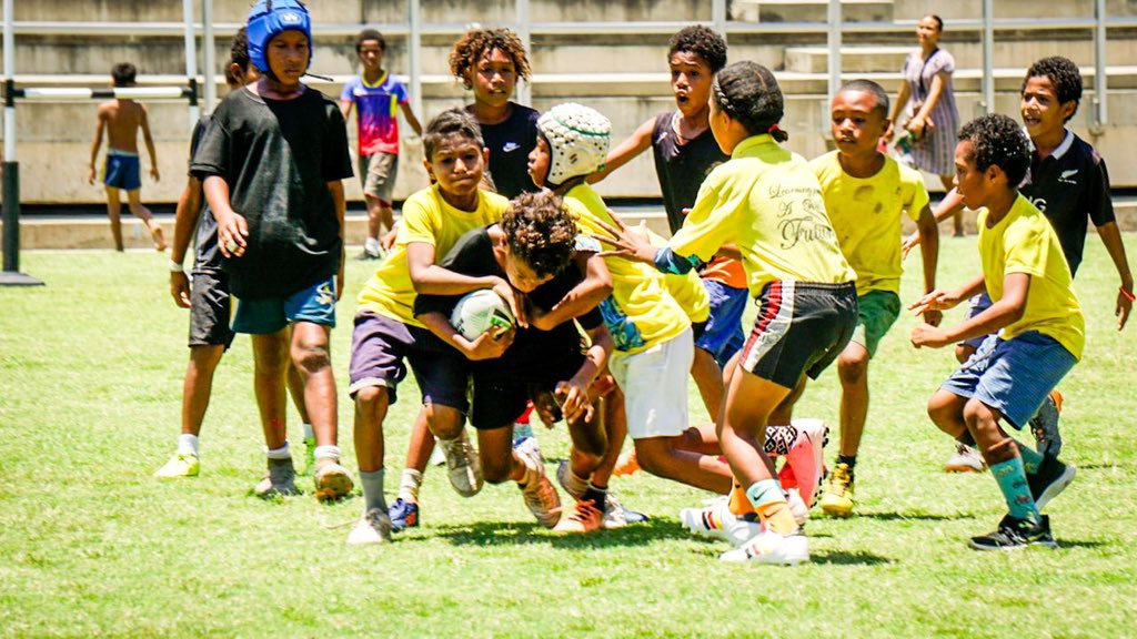 daditoka's tweet photo. Over 360 school children registered to participate in the 2024/2025 Motu Koita Schools Modified Games Rugby League Competition. Ages 6 to 7 boys and girls opened the trial matches at the Sir Hubert Murray Stadium. Thank you to Mark Mom and the PNGNRL team for a great day. https://t.co/HbnGkTZJQQ