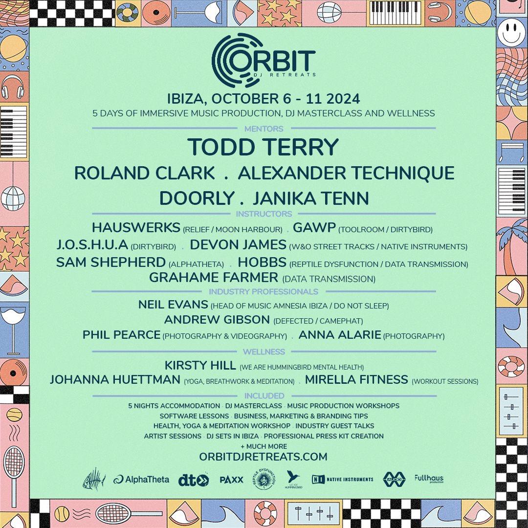 Are you coming with me to <a href="/OrbitDJRetreats/">Orbit DJ Retreats</a> in #Ibiza?  This coming Week October 6-11 with <a href="/djtoddterry/">Todd Terry</a> <a href="/rolandclark/">rolandclark aka jesusjackson</a>  <a href="/AlexanderTechnq/">Alexander Technique</a> <a href="/doorlydj/">DOORLY</a>  <a href="/JanikaTenn/">Janika Tenn</a> and more #djlife HERE orbitdjretreats.com