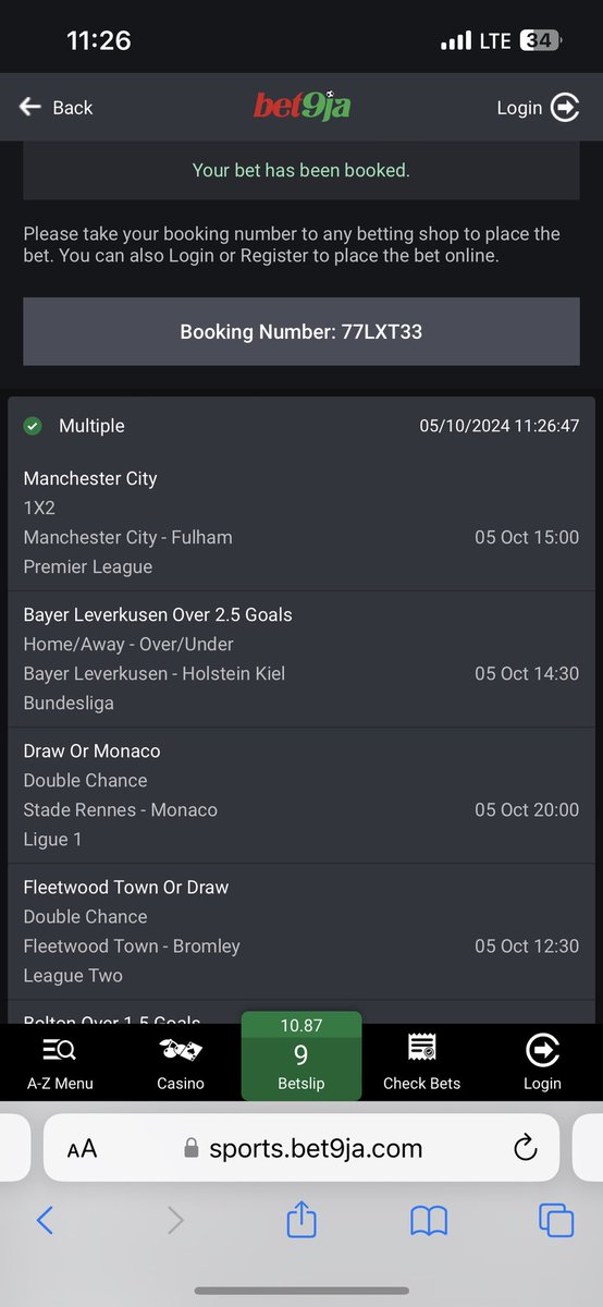 Kingsolomon_Jnr's tweet photo. 10 , 49, 112, 113 odds on Bet9Ja

77LXT33

77LXZNL

77LXGDQ

77LX2TM

#Bet9jaCode
