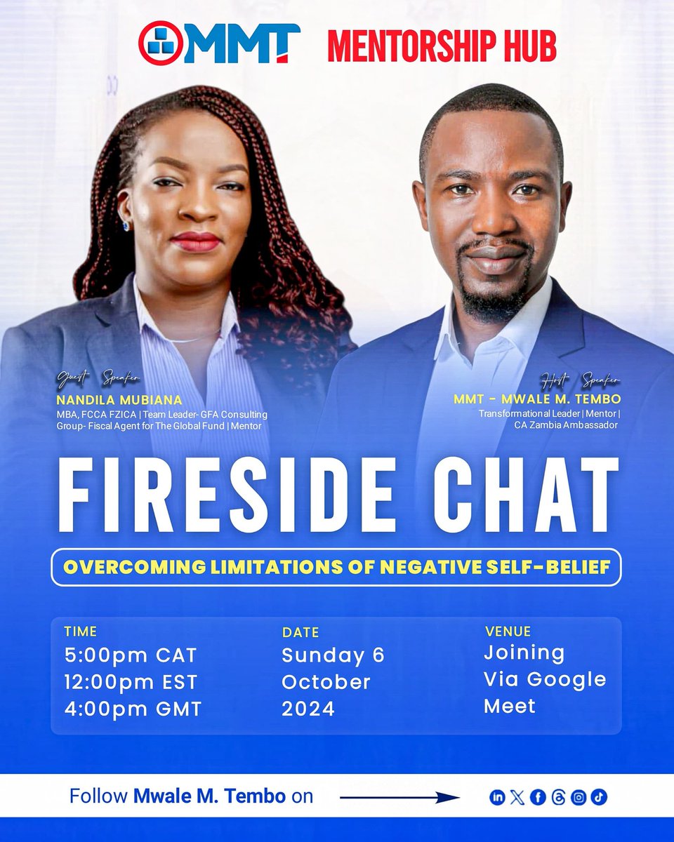 MwaleMTembo's tweet photo. Let's do this, guys!

Thanks, Nandila, for accepting to be with us. https://t.co/cFSh16X5RI