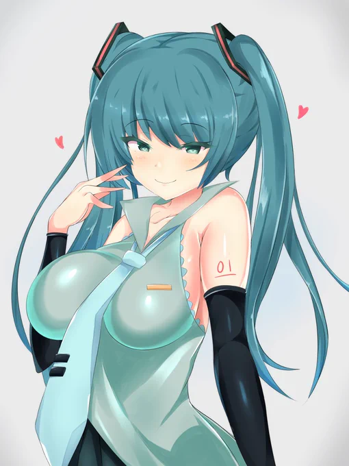 ムチムチ巨乳ミクさん概念、好き(過去に描いたイラスト) 