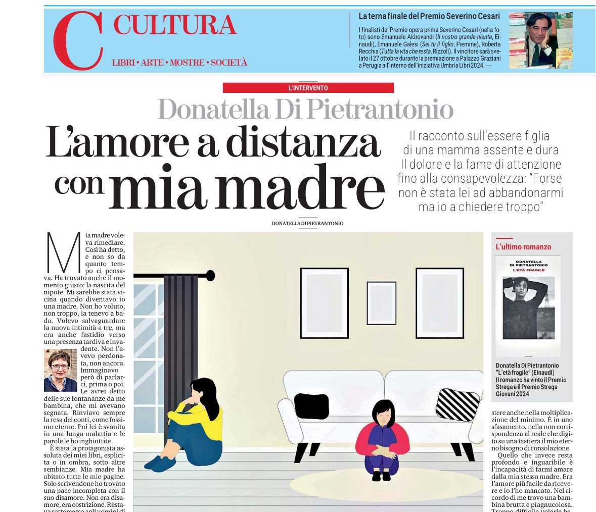 Oggi su @lastampa c’è un meraviglioso racconto di Donatella Di Pietrantonio, che sarà protagonista del Festival del Giornalismo di Urbino di ⁦<a href="/lellamazzoli/">lellamazzoli</a>⁩ e ⁦@giorgiozanchini⁩