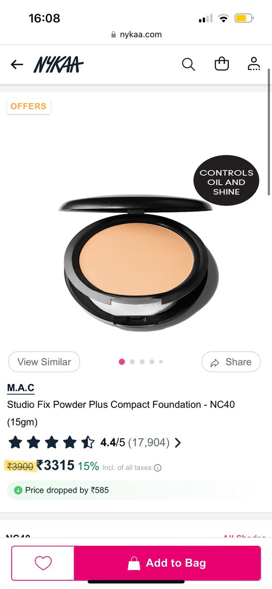 Tweeshajain's tweet photo. Same products with different MRPs on Nykaa and Tira. 

Why is Nykaa charging higher MRP?
Is it time we move to other platforms?  

Not cool, Nykaa. 

#disappointed #notcool https://t.co/8iLRFSU22I