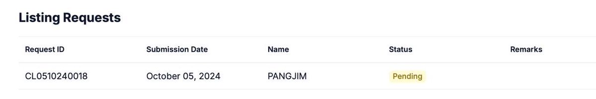PangJimSOL's tweet photo. #Pangjim has applied for @coingecko ! https://t.co/VcjSj99GeH
