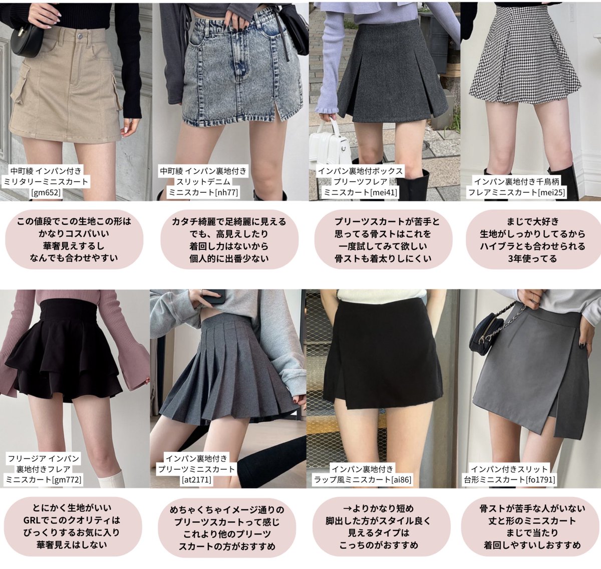 Lovecutebullet 新品未使用］GRLインパン付きボックスプリーツミニスカート ブラック 油っこく L