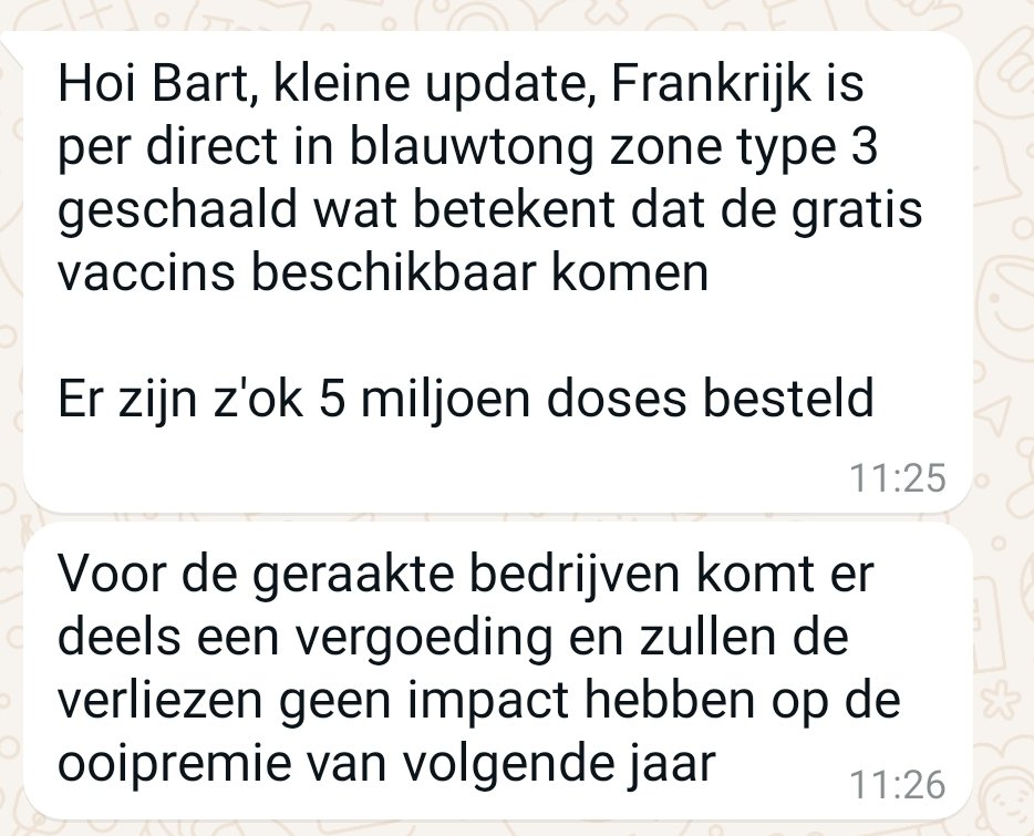 Blauwtong. 
In Nederland 2e jaar, geen enkele tegemoetkoming, op welke wijze dan ook.
Ooipremie en aanvullende stimuleringen uit GLB zijn in Nl al jaren afgeschaft, in andere EU landen niet..
Frankrijk DOET en zorgt dat extensievere sectoren overeind blijven. 
Hoezo 1 EU?

Ter