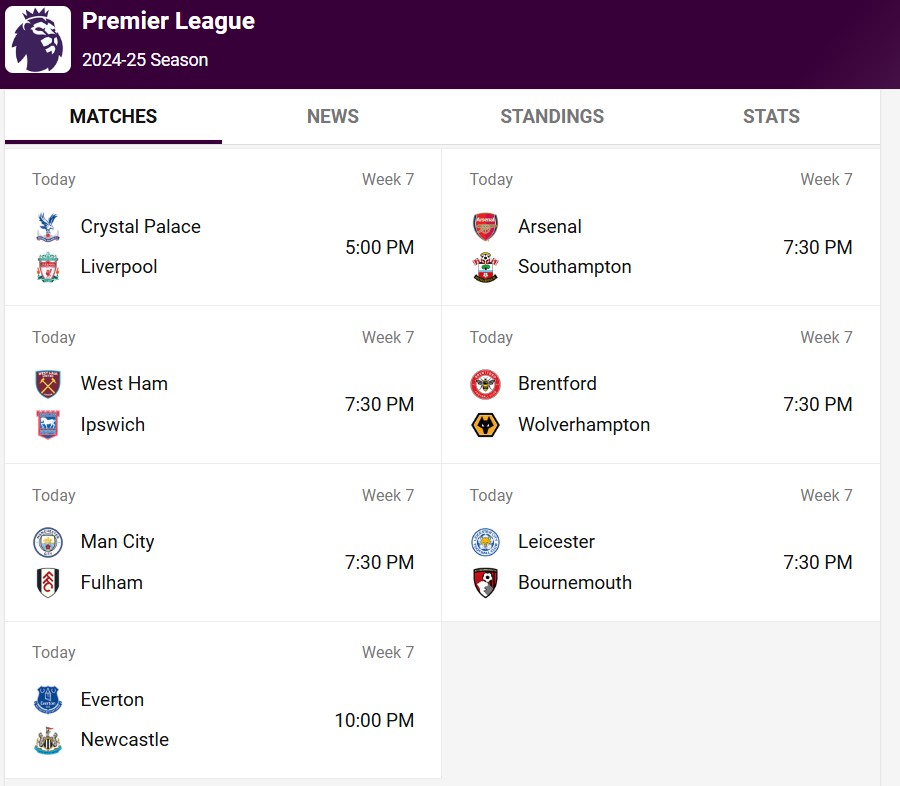 FT_07_'s tweet image. Todays premier league fixtures