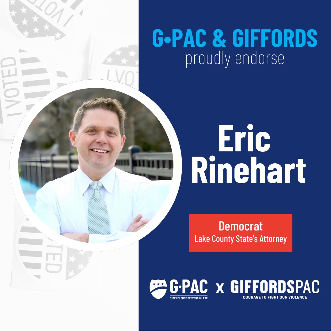 G-PAC &amp; GIFFORDS PAC proudly endorse @ericforlakecounty for his commitment to making gun safety a priority and leading the fight against gun violence. Now more than ever, Gun Safety is on the Ballot. Vote for leaders who will protect our communities.

@giffords_org

#GunSafety...