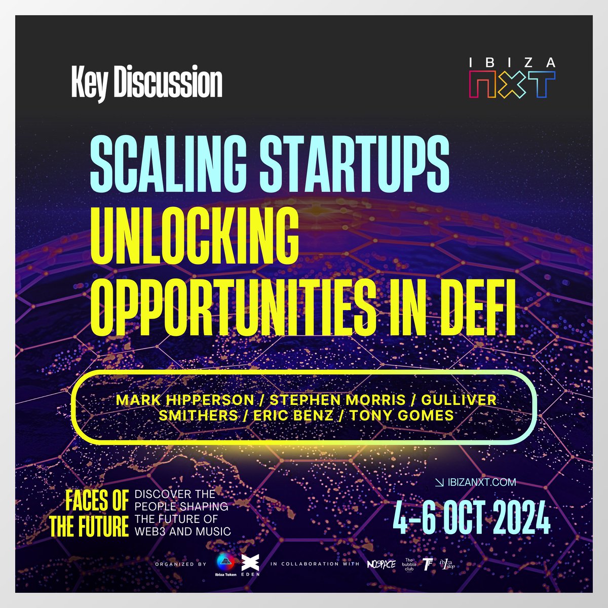 16:00 [PANEL] Mark Hipperson, Stephen Morris, Gulliver Smithers, Eric Benz, and Tony Gomes — Scaling Startups: Opportunities in FinTech, DeFi, and More