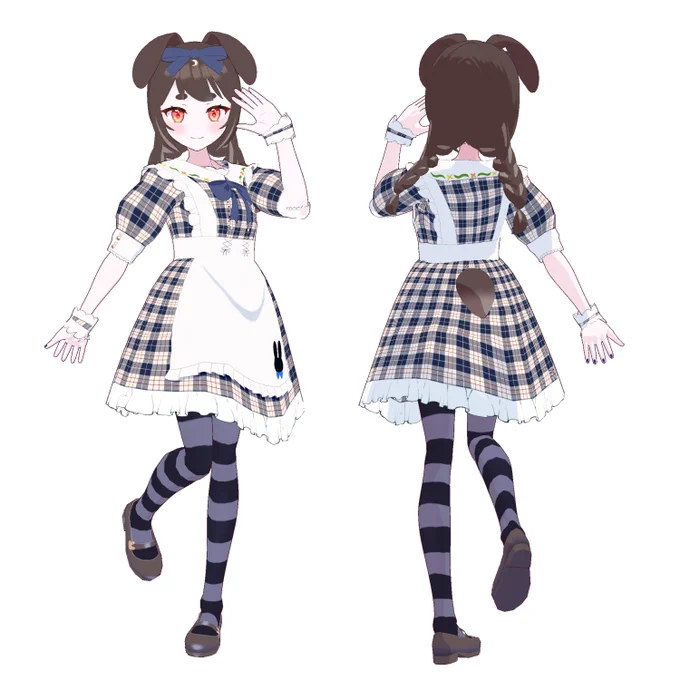 【期間限定配布モデル】お月見アリスな女の子、月見ですよかったらダウンロードして遊んでください〜!#VRoid #booth_pm 
