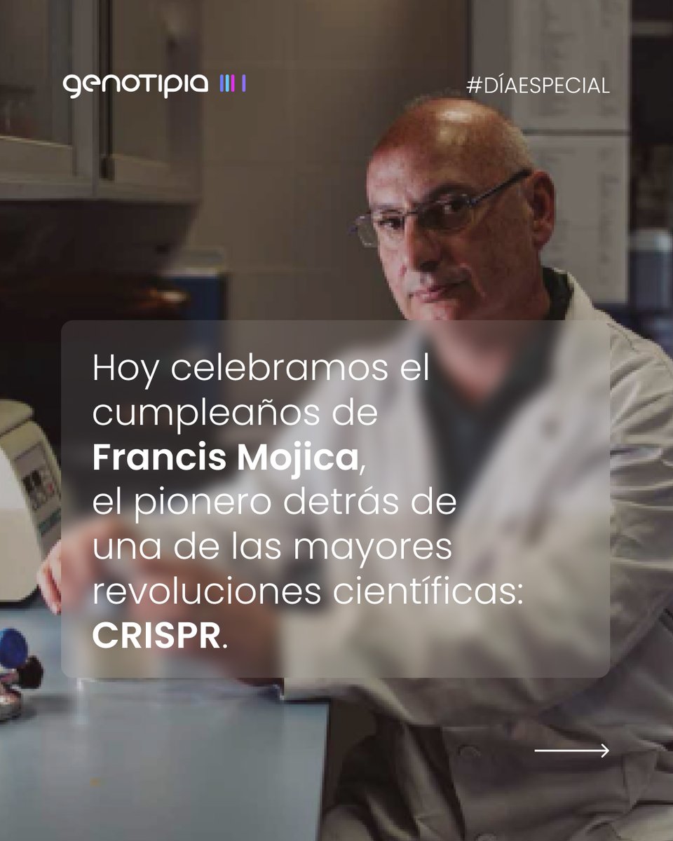 genotipia's tweet image. Hoy celebramos el cumpleaños de Francis Mojica, el investigador español cuyo descubrimiento de CRISPR ha revolucionado la ciencia. 🧬🌍

👉🏽 No te pierdas su entrevista completa aquí: genotipia.com/genetica_medic…

#FrancisMojica #CRISPR #EdiciónGenética #Ciencia #Biotecnología