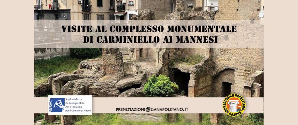 GANapoletano's tweet photo. La Sabap per il Comune di Napoli procederà all’apertura straordinaria del Complesso Monumentale di Carminiello ai Mannesi in pieno centro a Napoli. Le visite guidate gratuite saranno condotte in collaborazione con i volontari del GAN https://t.co/81ajPlIwiD https://t.co/hnHLbkDZ0E