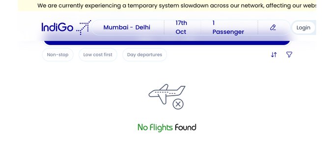 the voice of hind- IndiGo Airlines का सिस्टम ठप, एयरलाइन ने फंसे पैसेंजर से मांगी माफी