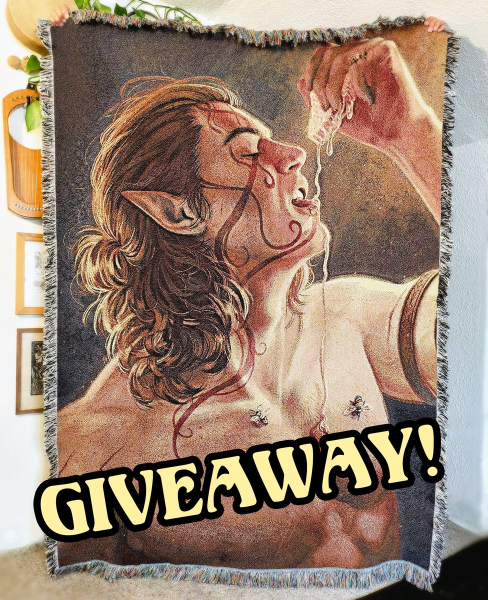 Giveaway!!!! 🐝🐻
A little over one week left on blanket preorders! Enter to win a Sweetheart blanket. Ends on 10/10. US and non-US welcome. 
Ships immediately, is one of my samples so you'll be one of the first to get one!🥰

To enter:
🍯like/follow
🍯comment
🍯RT
#halsin #bg3