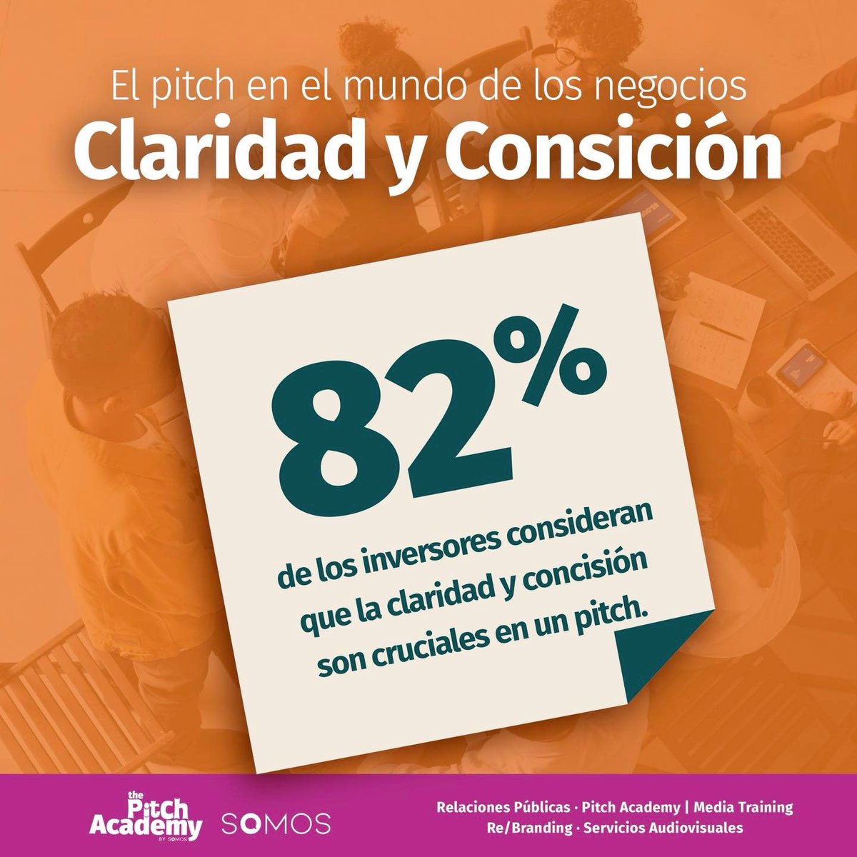 SOMOSCorp's tweet image. ✅ Aprende a comunicar tus ideas de manera efectiva y directa en nuestro Pitch Academy. 

¡Inscríbete hoy y mejora tus habilidades de presentación! 

🎟️ somoscorp.com/service-page/p…

#AtréveteAMás