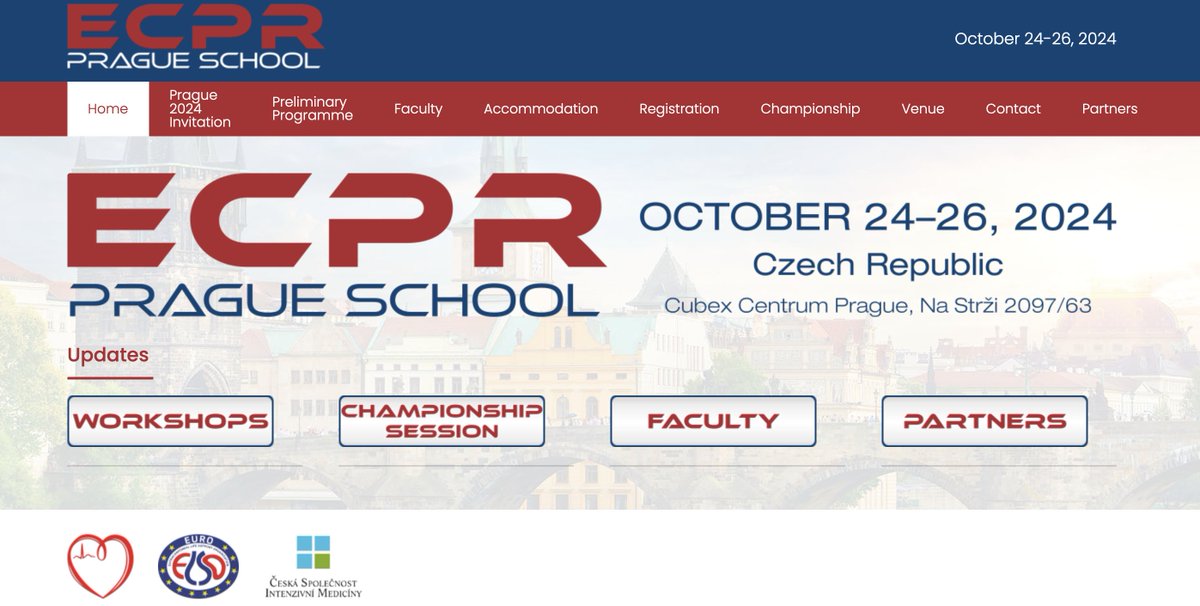🫀Refractory cardiac arrest?? Still a challenge for community, particularly refractory #OHCA for the chain of survival. Come to #ECPR Prague School to discuss about #ECLS in cardiac arrest from A to Z with an amazing faculty
🗺️ Prague
🗓️ Oct 24-26, 2024
🔗 ecprprague.com