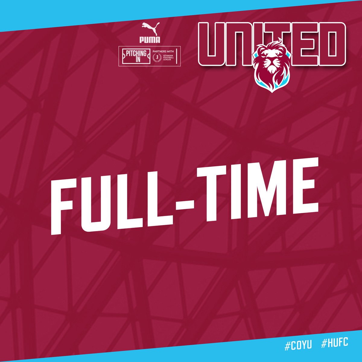 90' | FULL TIME 

What a second half from the boys to turn this one around and progress in the FA Trophy.
The game changer Tommie Fagg with both the goals
 
Travelling fans epic as usual

<a href="/LeatherheadFC/">Leatherhead FC</a> 1-2 #HUFC

#COYU