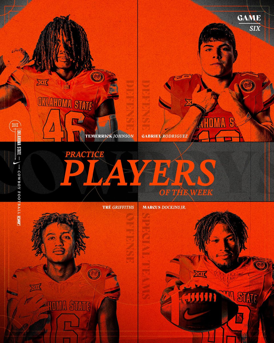 Practice players of the week 🤠

#GoPokes | #DAT