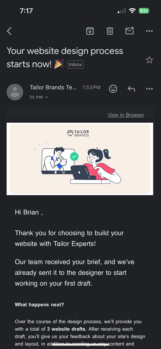 Good morning ! I’m am excited to announce that my website for #LNFProductions is officially under construction by my amazing advisors <a href="/TailorBrands/">Tailor Brands</a>