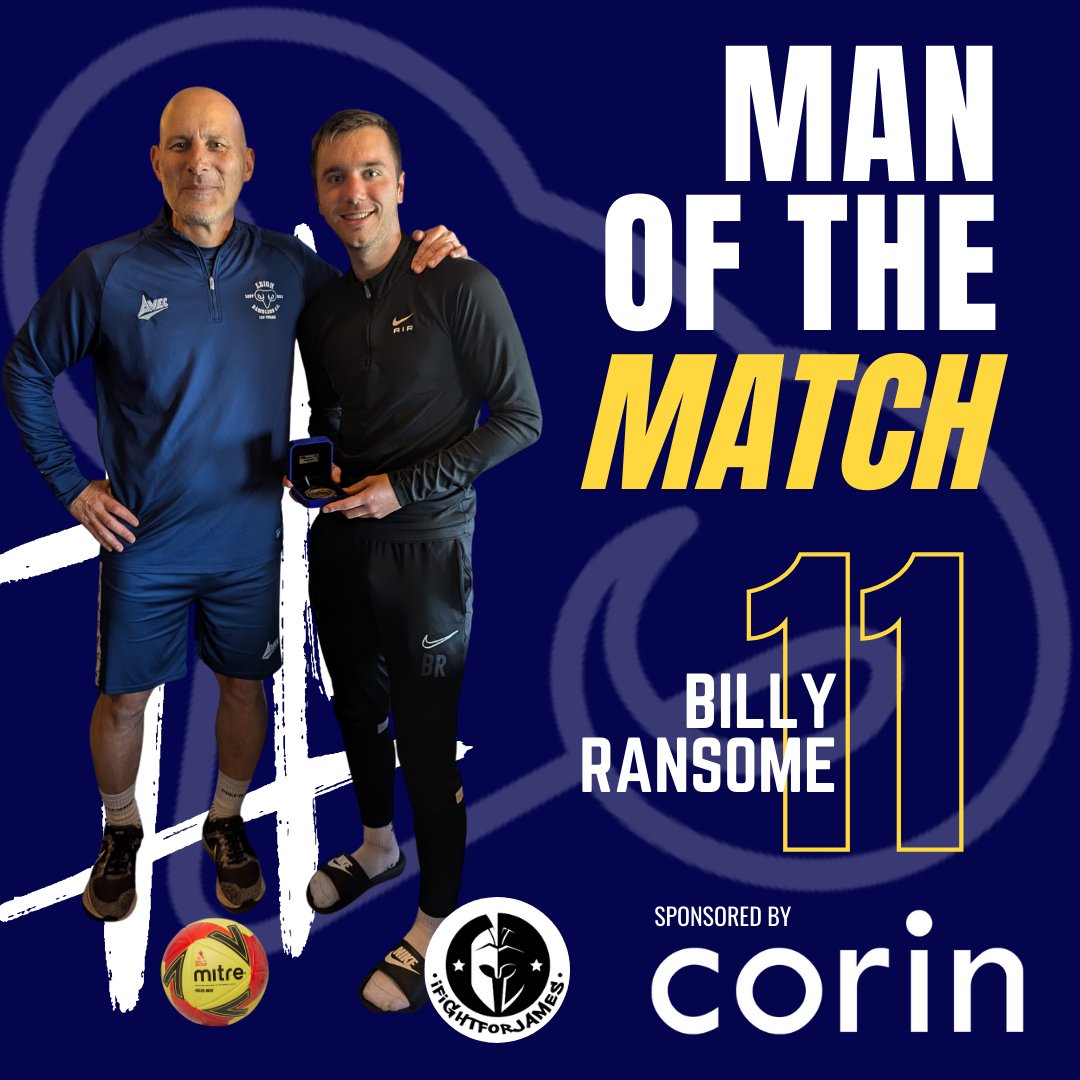 LeighRams's tweet photo. 🔵⚫MAN OF THE MATCH 🔵⚫
2-1 win for The Rams against @SpringfieldF and today's Corin Underwriting Man of the Match is @RansomeBilly 

#UpTheRams #manofthematch #ifightforjames #ifightformyles #ifightforjoshua https://t.co/RjNWVR1OtA