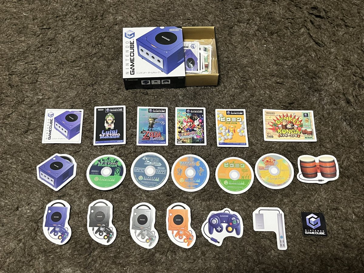 ニンテンドーミュージアムのグッズ ゲーム機の箱パッケージ ステッカー