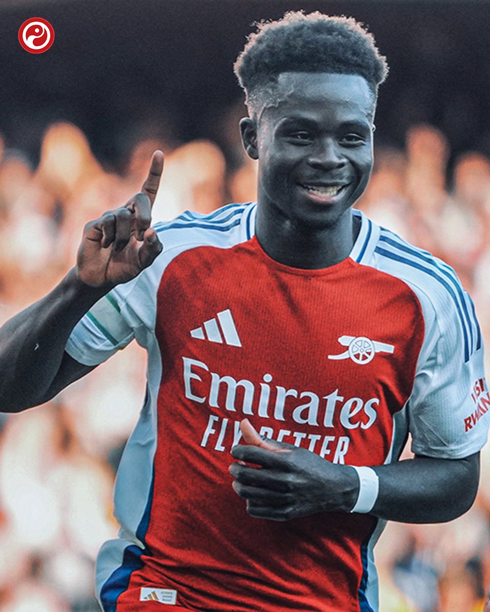 Squawka's tweet photo. Arsenal become just the second side in Premier League history to win 400 home games in the competition after Manchester United. 

The Saka show brings up a milestone victory. 🌶️ https://t.co/4CWLynaSrK