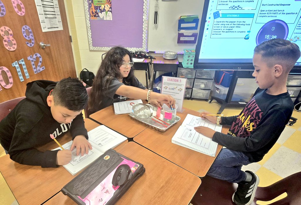 Yesenia Rodriguez (@yrodriguez401) on Twitter photo Exploring the process of separating solutions and mixtures through science centers π€ <a href="/tzhawks/">Thigpen-Zavala Elementary</a> <a href="/ScienceMISD/">Stephanie Beltran</a> Exploring the process of separating solutions and mixtures through science centers π€ <a href="/tzhawks/">Thigpen-Zavala Elementary</a> <a href="/ScienceMISD/">Stephanie Beltran</a>